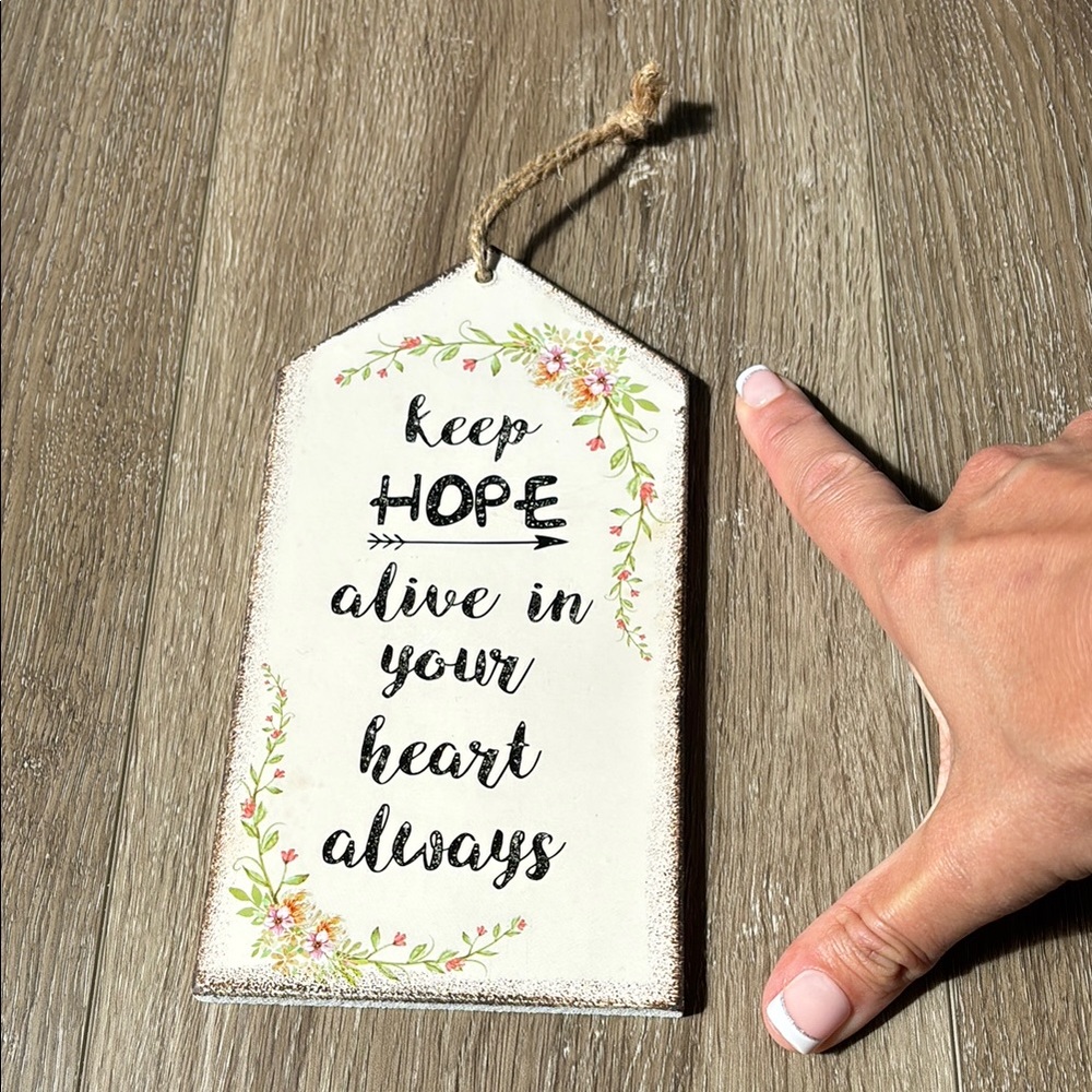 Floral Inspirational Wall Hanging